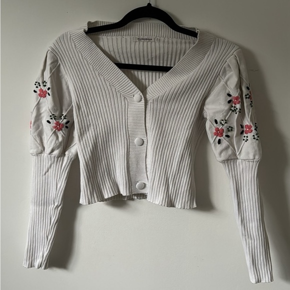 Floral Sleeve Cardigan - Picture 1 of 4